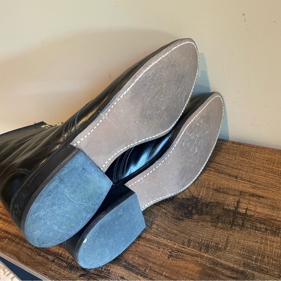 Laredo Mens Kiltie Roper Western Boots 10D Gray Leather Lace Up Vintage - Picture 3 of 6